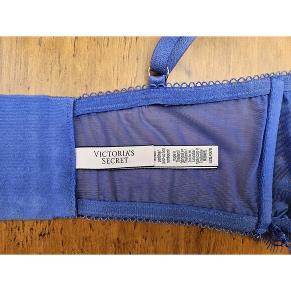 Victoria's Secret 32D Dream Angels Push-Up w/o Padding Underwire Bra Fringe Lace - Picture 5 of 7